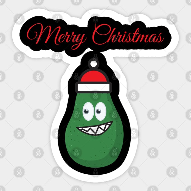 The Christmas Avocado Sticker by gmonpod11@gmail.com